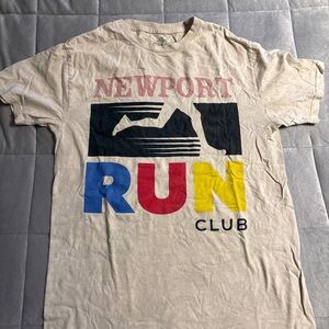 Newport Graphic Tee - Cream with Multicolor Design